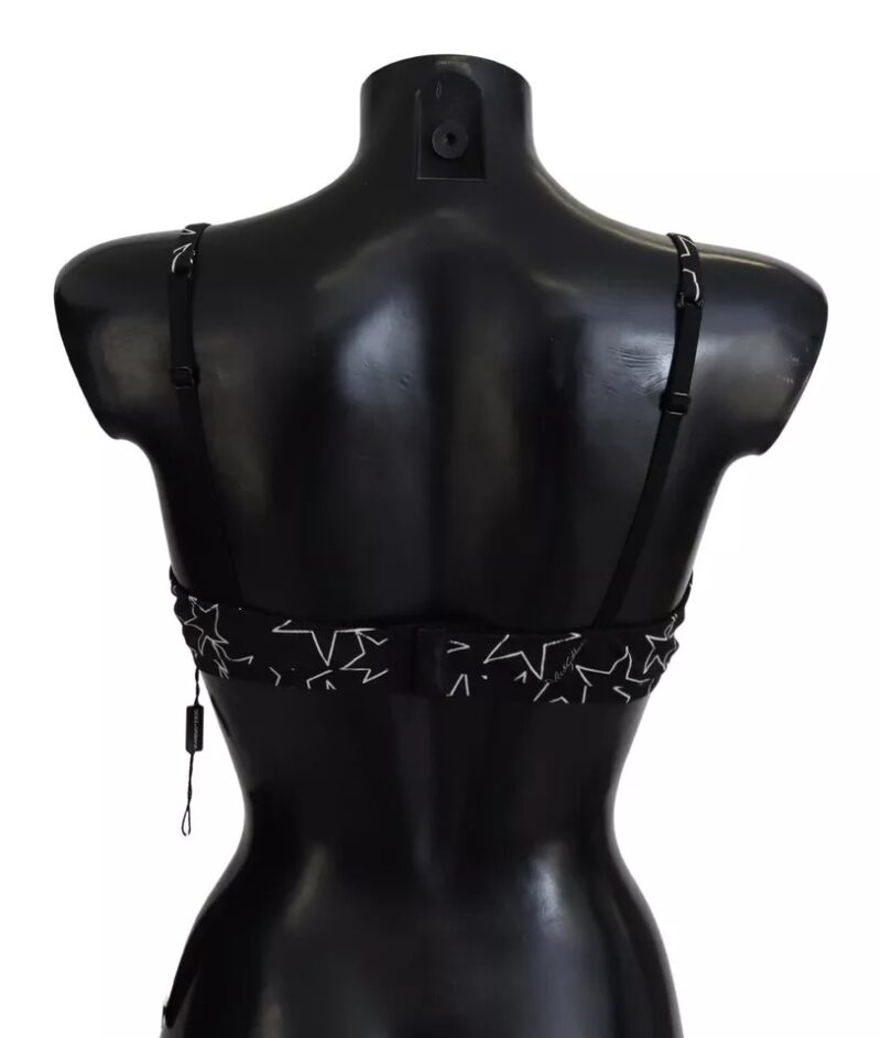 Dolce & Gabbana Black Millennials Star Non Wire Cotton Bra Underwear - Image 3