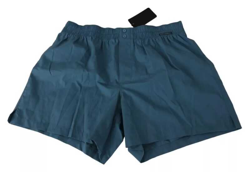 Dolce & Gabbana Blue Cotton Regular Boxer Shorts Underwear - Image 3