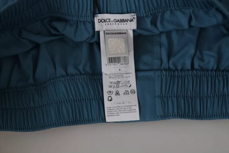 Dolce & Gabbana Blue Cotton Regular Boxer Shorts Underwear - Image 4