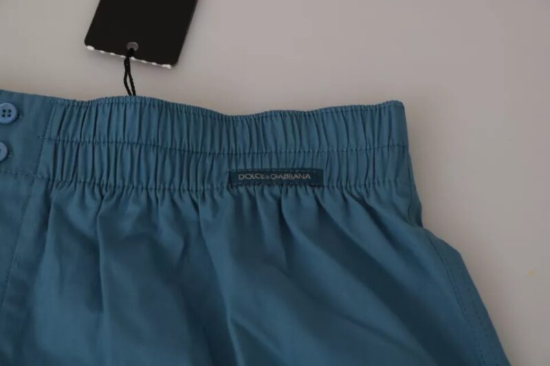 Dolce & Gabbana Blue Cotton Regular Boxer Shorts Underwear - Image 5