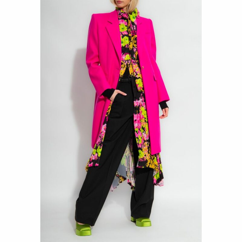 Versace Fuchsia Viscose Jackets & Coat - Image 4