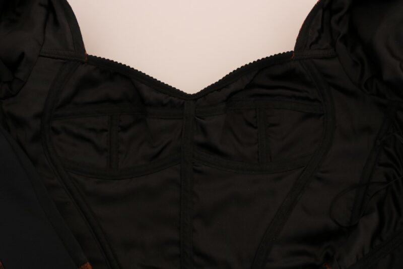 Dolce & Gabbana Chic Brown Mini Wool Blend Dress - Image 6