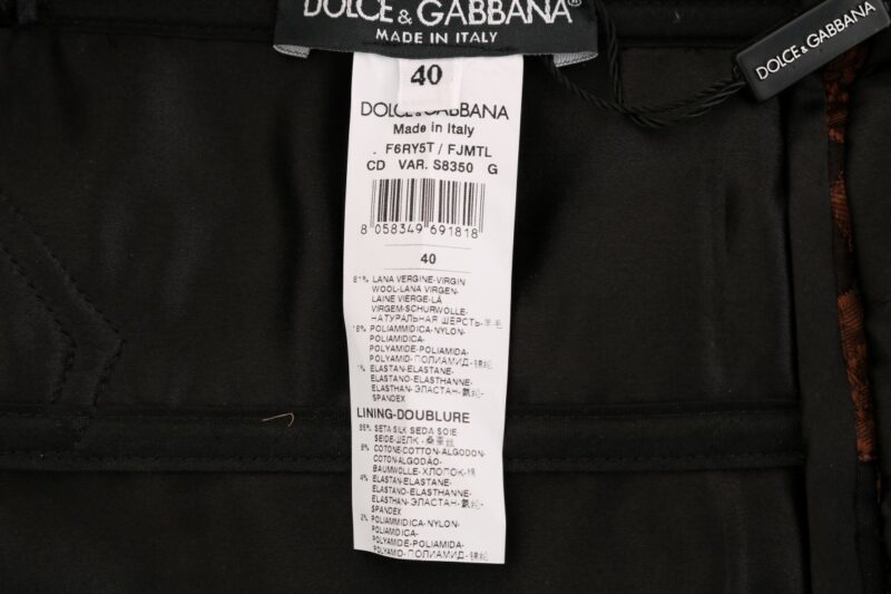 Dolce & Gabbana Chic Brown Mini Wool Blend Dress - Image 8