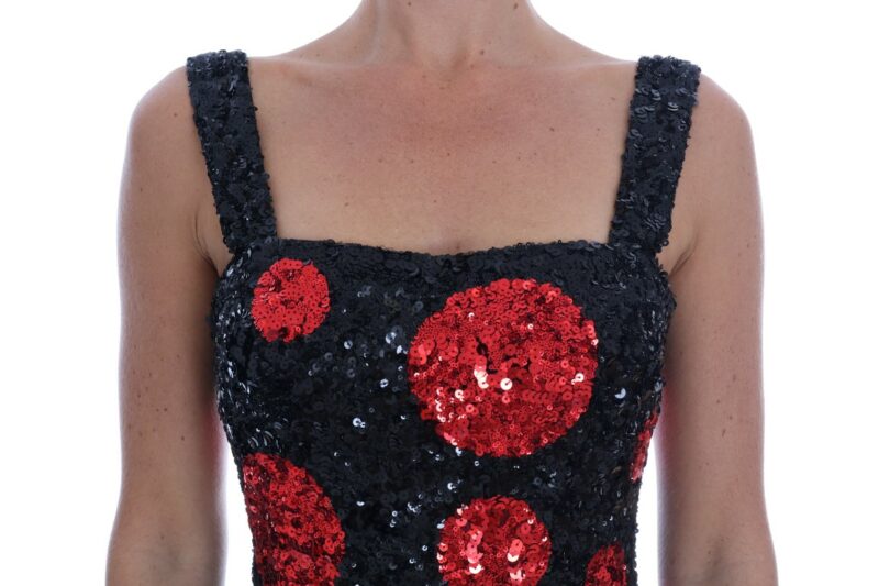 Dolce & Gabbana Elegant Polka Dotted Shift Dress - Image 4