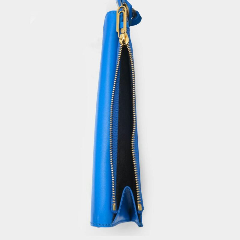 Off-White Blue Leather Shoulder Bag - Image 3