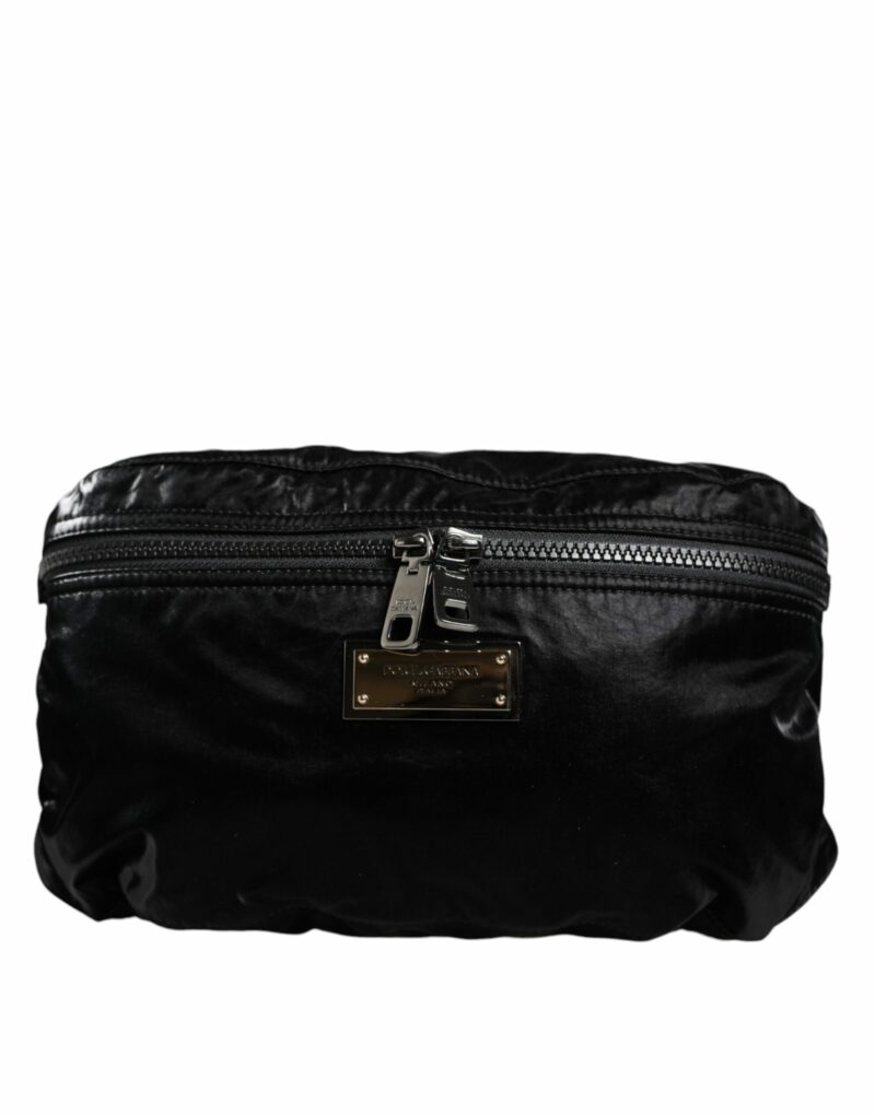 Dolce & Gabbana Black Nylon Fabric Belt Waist Fanny Pack Bag - Image 2