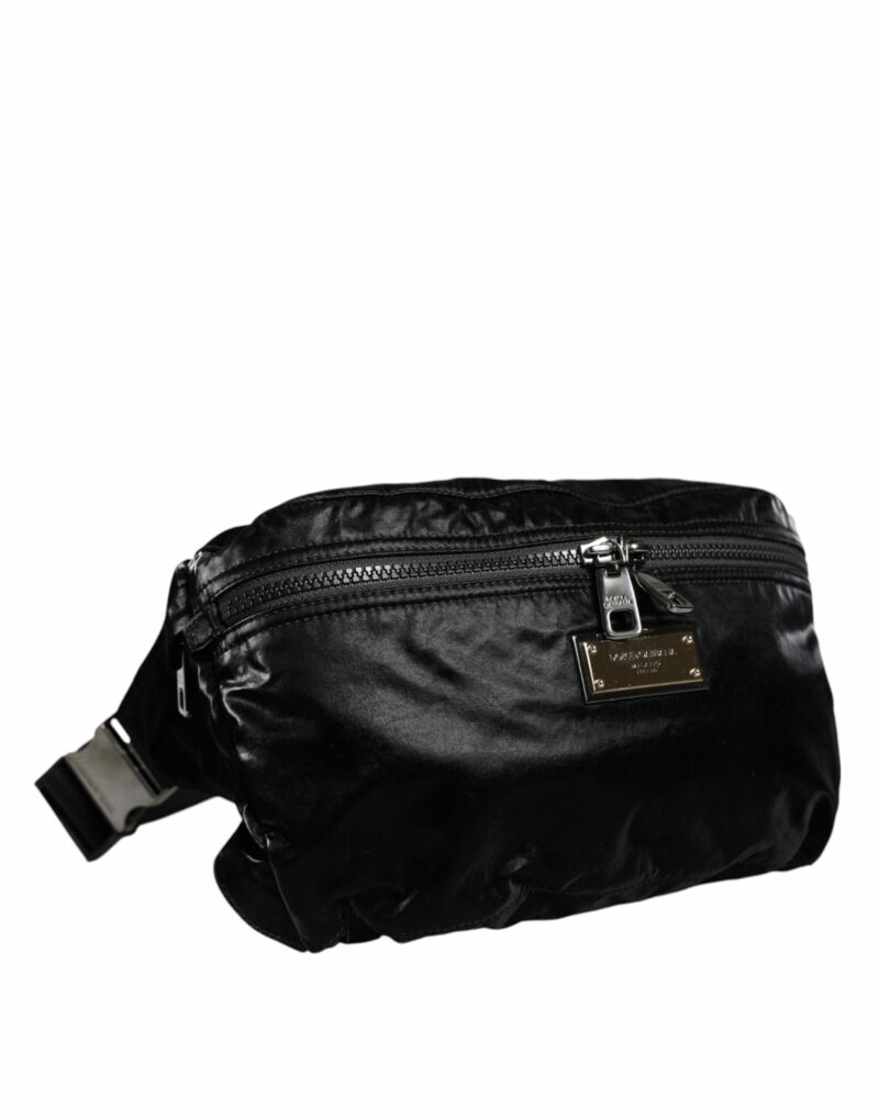 Dolce & Gabbana Black Nylon Fabric Belt Waist Fanny Pack Bag - Image 3
