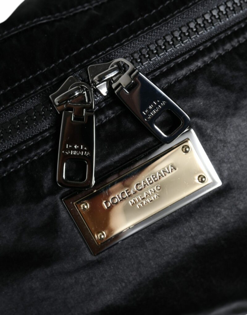 Dolce & Gabbana Black Nylon Fabric Belt Waist Fanny Pack Bag - Image 6