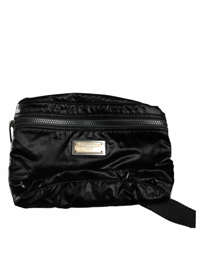Dolce & Gabbana Black Nylon Fabric Belt Waist Fanny Pack Bag - Image 8