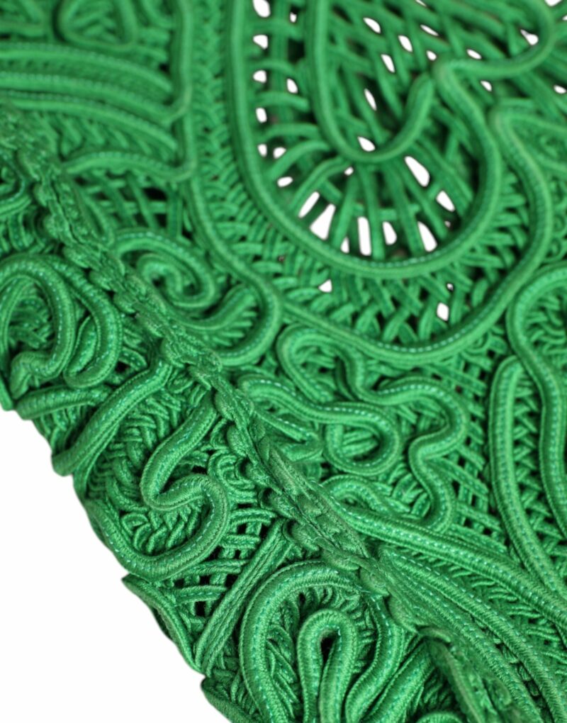 Dolce & Gabbana Green Small Cordonetto Lace Beatrice Tote Bag - Image 5