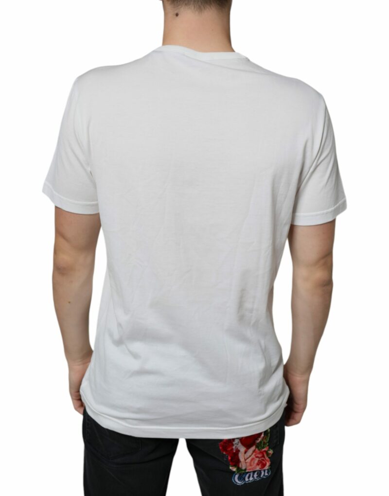 Dolce & Gabbana White Cotton DG Logo Print T-shirt - Image 4