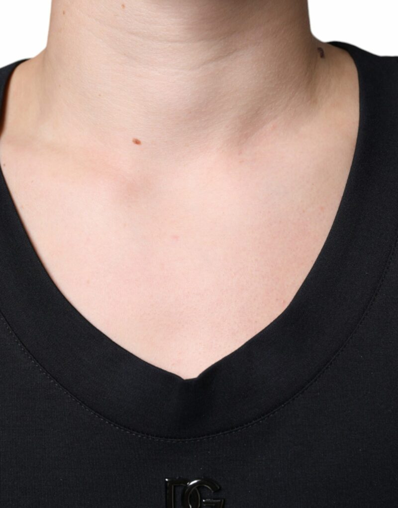 Dolce & Gabbana Black Cotton Born To Be Free Sleeveless T-shirt - Image 5