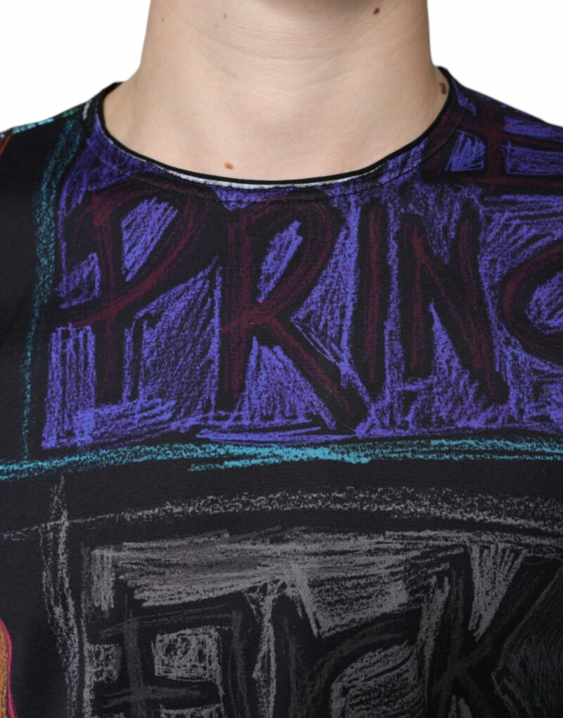 Dolce & Gabbana Multicolor Graphic Print Cotton T-shirt - Image 5