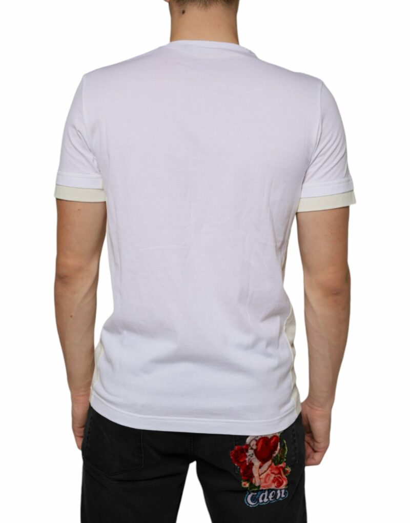 Dolce & Gabbana White Cotton Pocket Short Sleeves T-shirt - Image 4