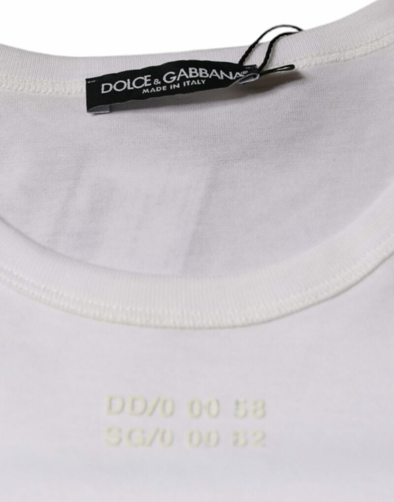 Dolce & Gabbana White Cotton Pocket Short Sleeves T-shirt - Image 7