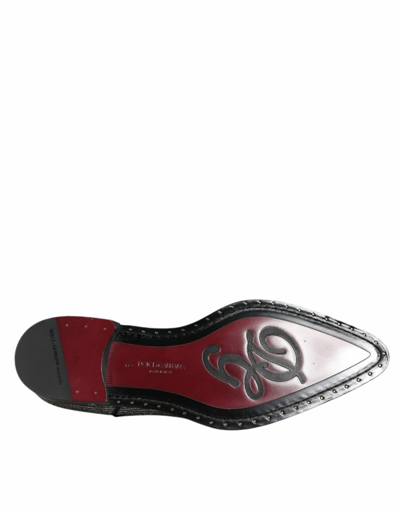 Dolce & Gabbana Silver Polyurethane Derby Formal Dress Shoes - Image 8