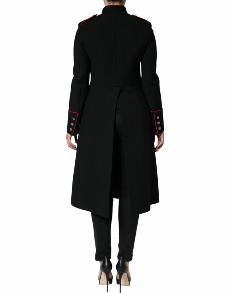 Dolce & Gabbana Black Single Breasted Trench Coat Jacket - Image 4