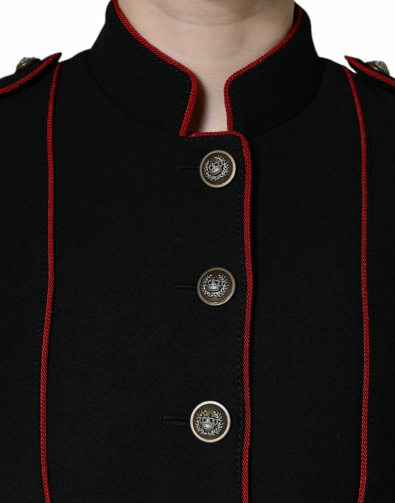 Dolce & Gabbana Black Single Breasted Trench Coat Jacket - Image 5
