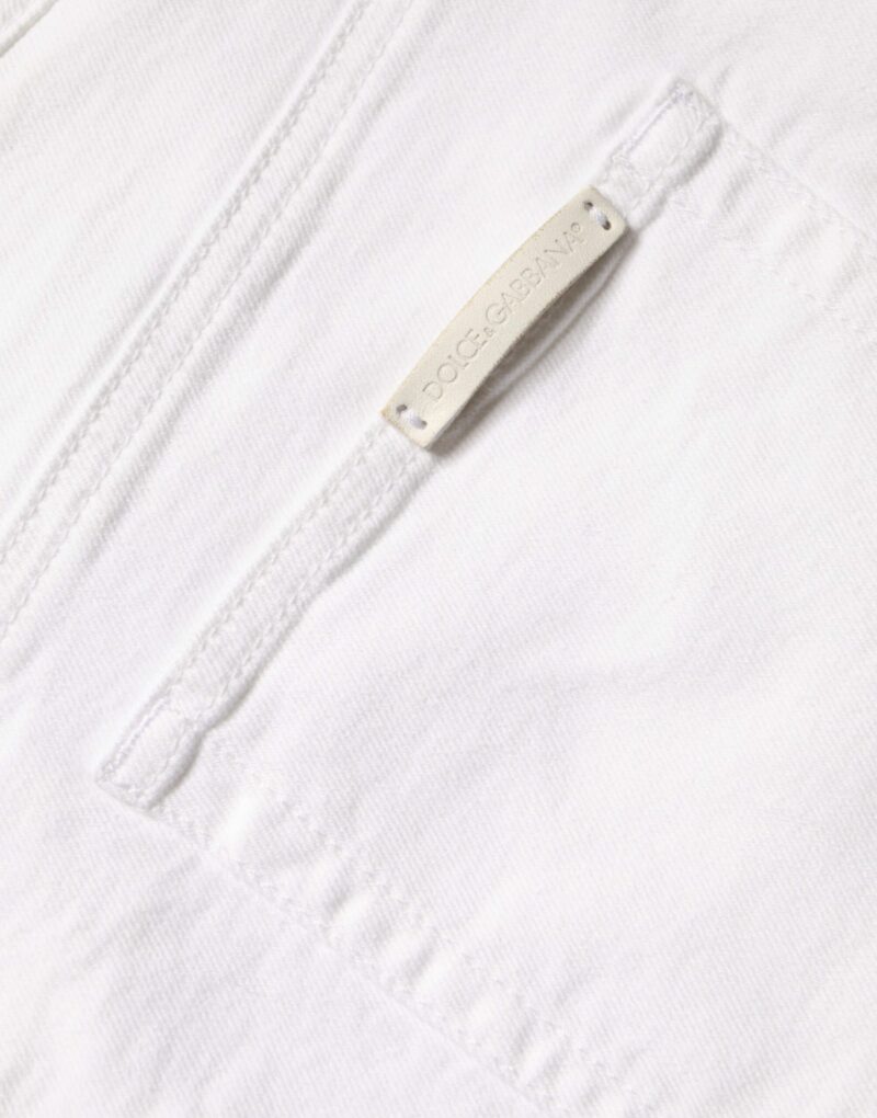 Dolce & Gabbana White Cotton Stretch AUDREY Skinny Jeans - Image 7
