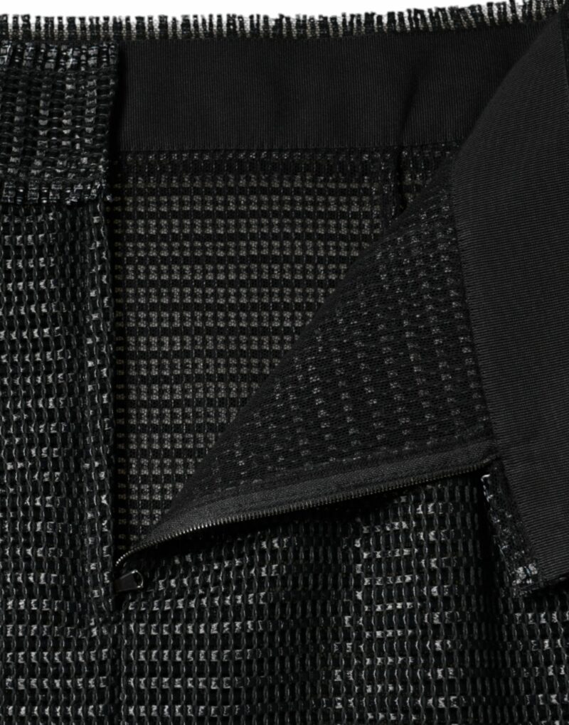 Dolce & Gabbana Black Viscose High Waist Pencil Cut Skirt - Image 6