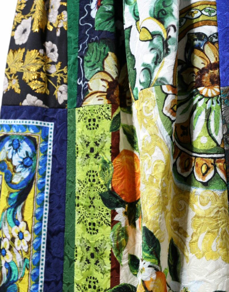 Dolce & Gabbana Multicolor Patchwork Sicily Long Maxi Skirt - Image 5