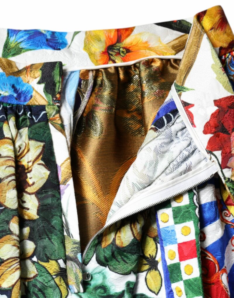 Dolce & Gabbana Multicolor Patchwork Sicily Long Maxi Skirt - Image 7