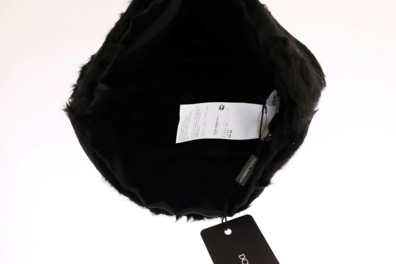 Dolce & Gabbana Elegant Black Xiangao Fur Beanie Hat - Image 5