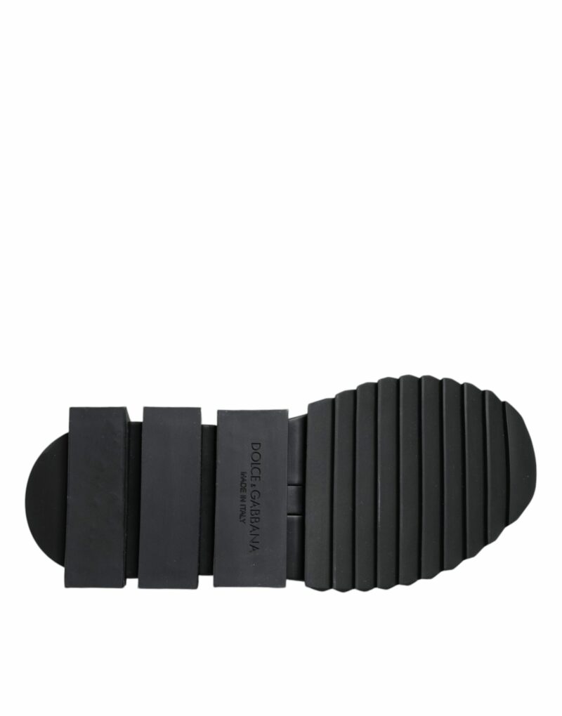 Dolce & Gabbana Black Sorrento Socks Logo Sneakers Shoes - Image 8