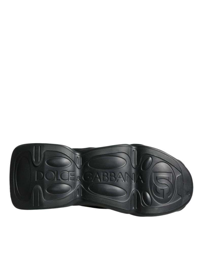 Dolce & Gabbana Black Slip On Wave Socks Sneakers Shoes - Image 8