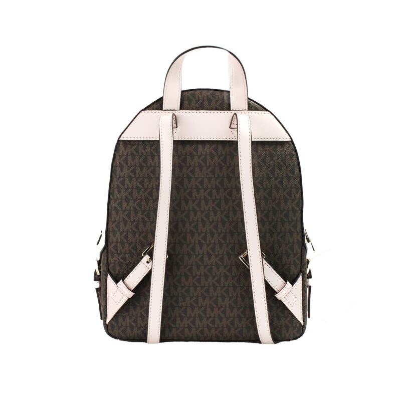 Michael Kors Jaycee Medium Brown Powder Blush PVC Backpack - Image 3