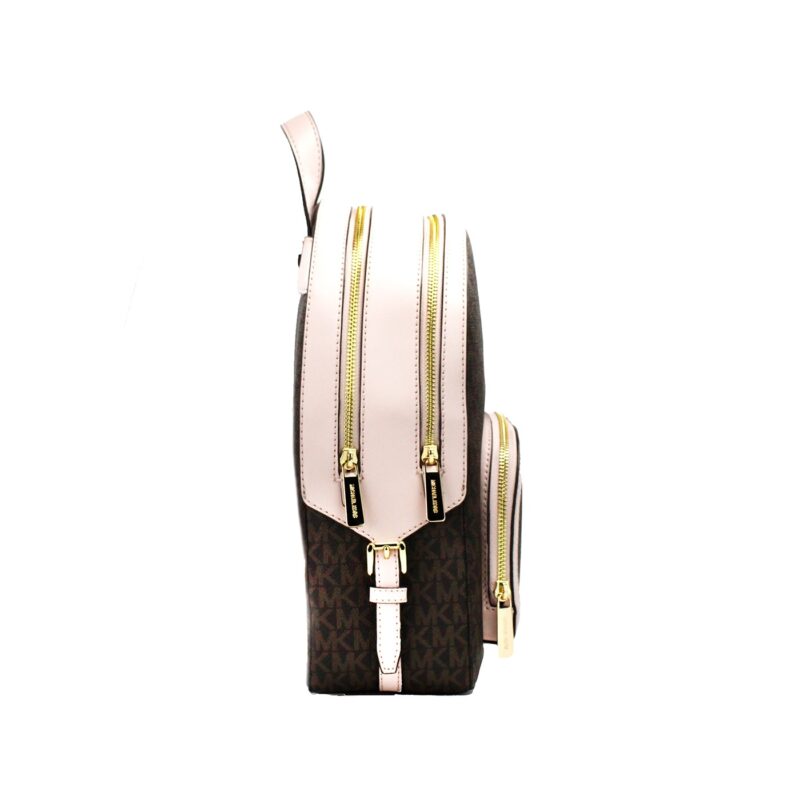 Michael Kors Jaycee Medium Brown Powder Blush PVC Backpack - Image 2