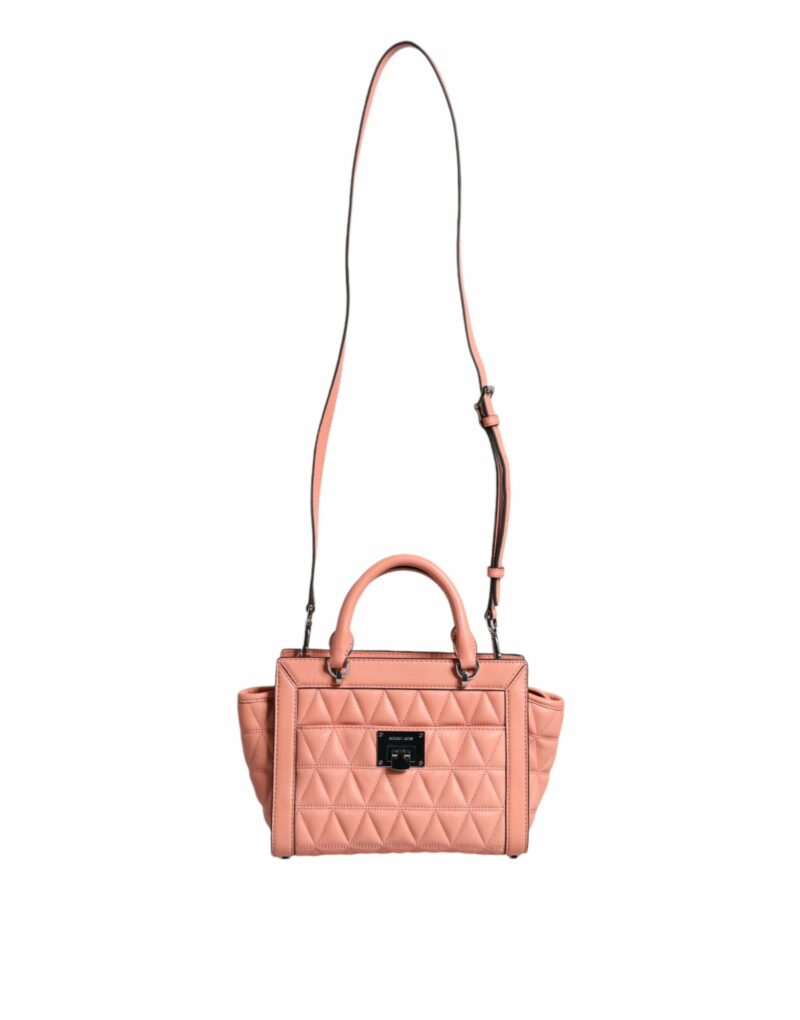 Michael Kors Peach Quilted Leather Logo Crossbody VIVIANNE Messenger Bag - Image 2