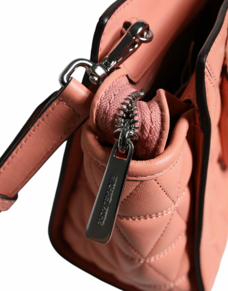 Michael Kors Peach Quilted Leather Logo Crossbody VIVIANNE Messenger Bag - Image 8