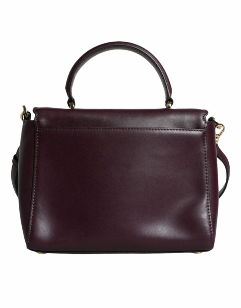 Michael Kors Purple Leather Logo Plaque Crossbody MINDY Satchel Bag - Image 5