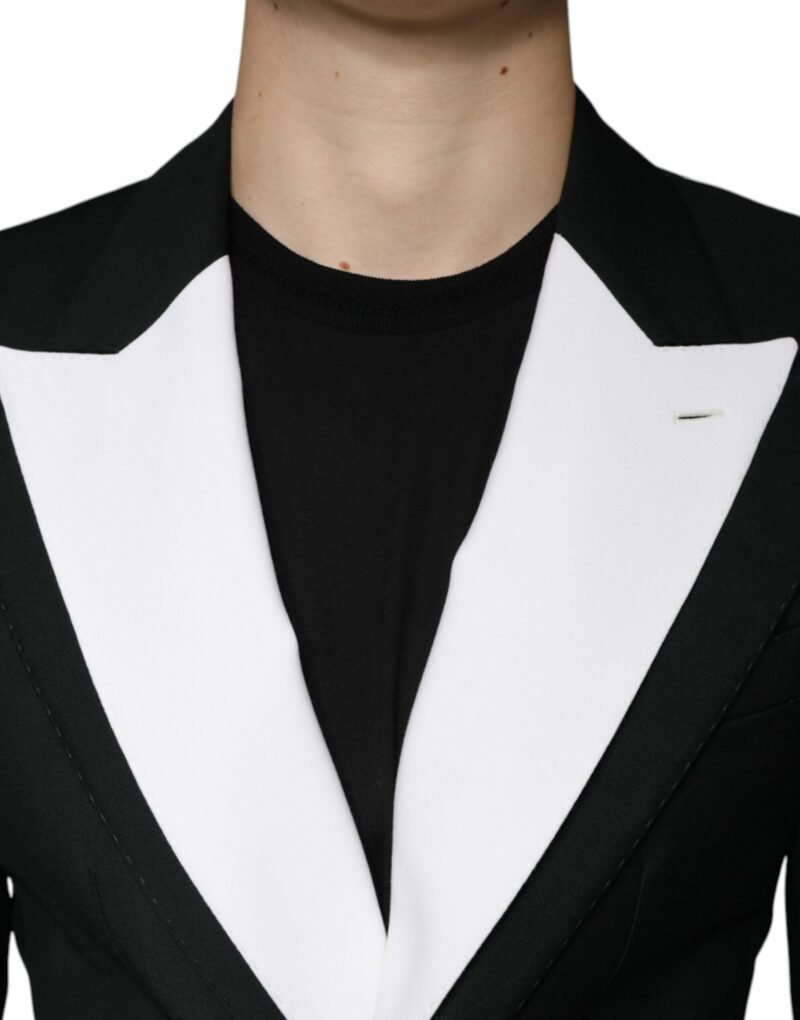 Dolce & Gabbana Black White Single Breasted Dress Blazer - Image 5