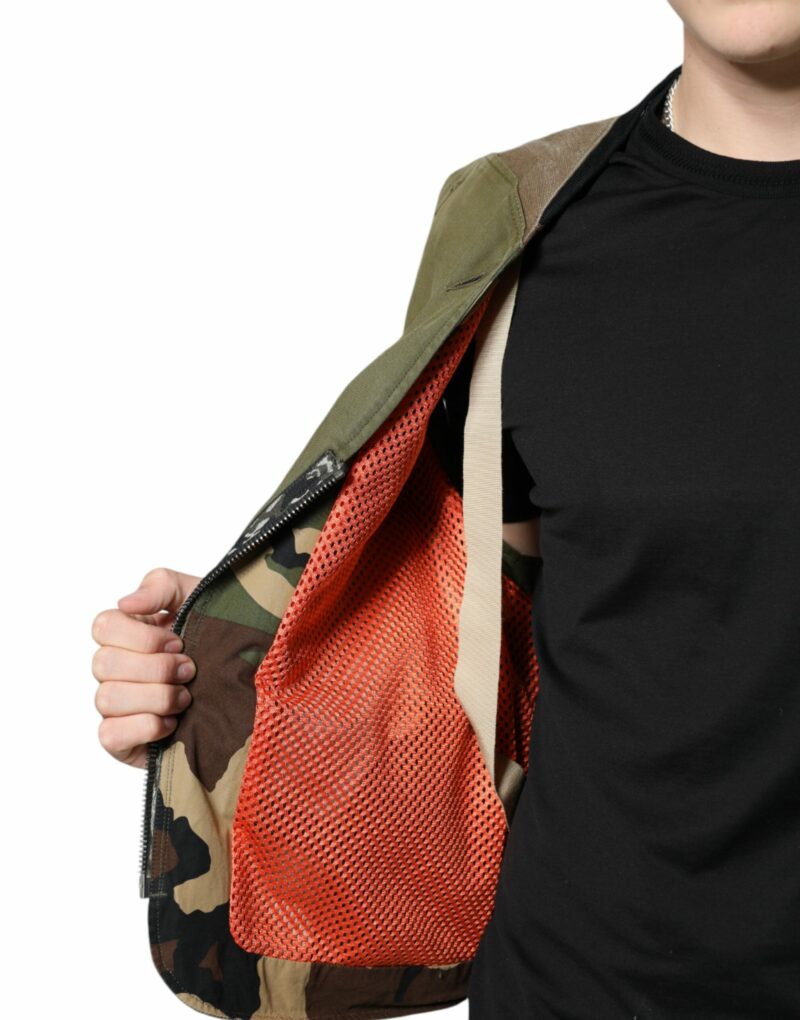 Dolce & Gabbana Multicolor Patchwork Sleeveless Vest Jacket - Image 7