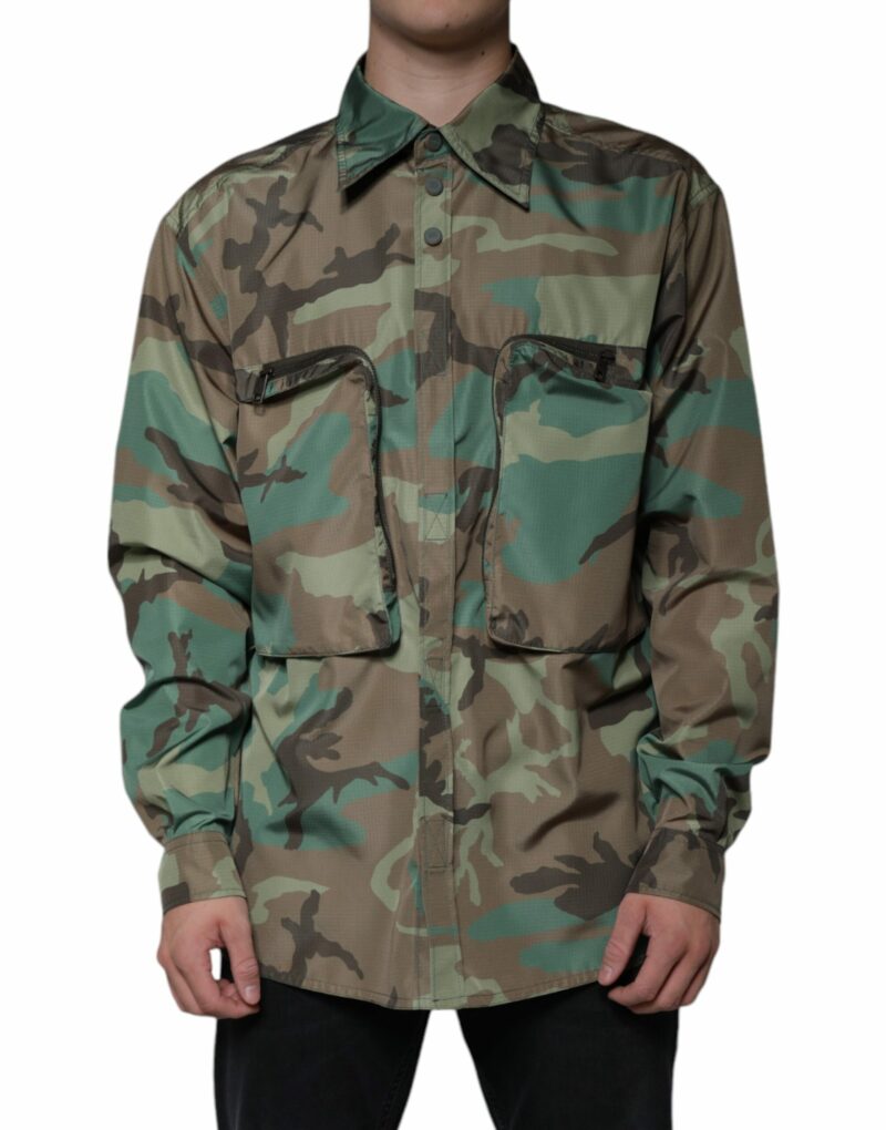 Dolce & Gabbana Multicolor Camouflage Button Down Shirt - Image 2