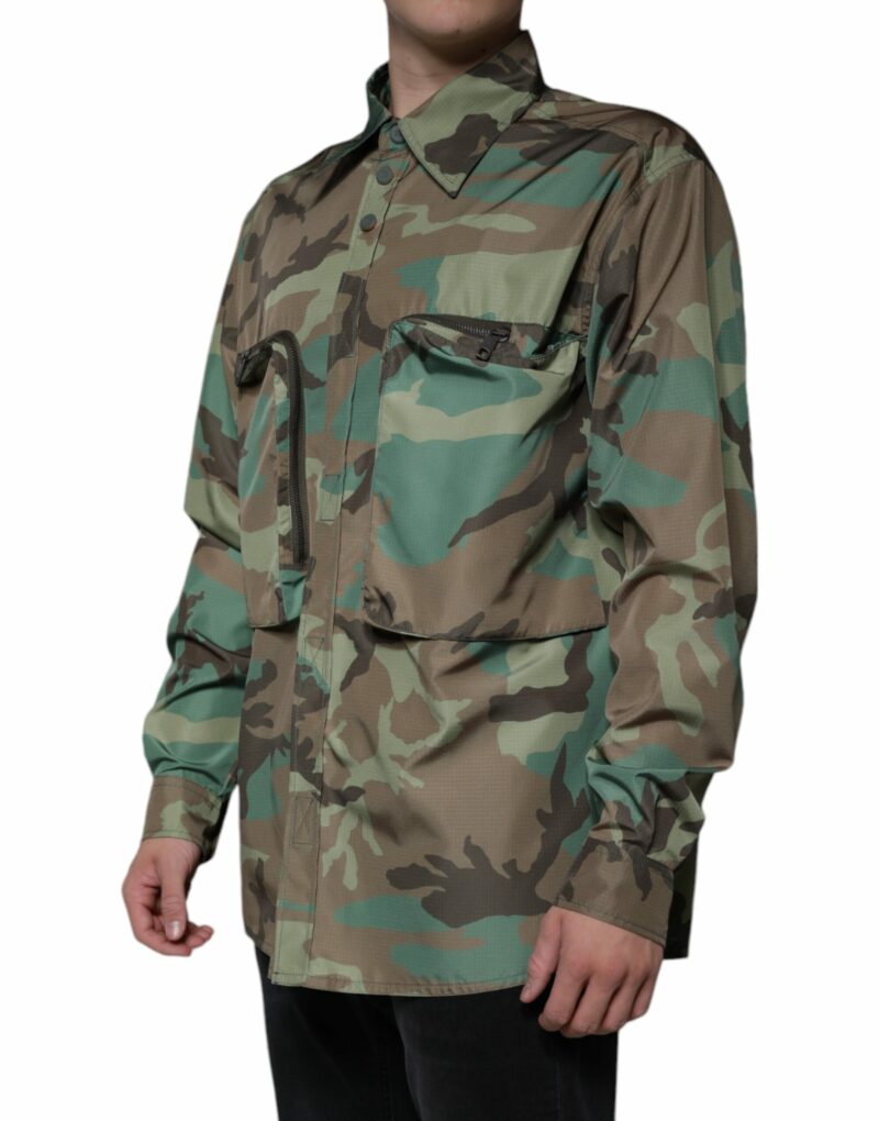 Dolce & Gabbana Multicolor Camouflage Button Down Shirt - Image 3