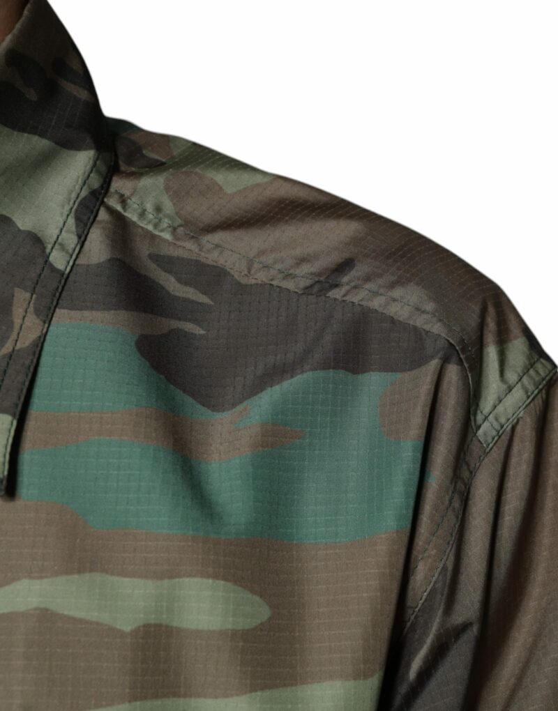 Dolce & Gabbana Multicolor Camouflage Button Down Shirt - Image 6
