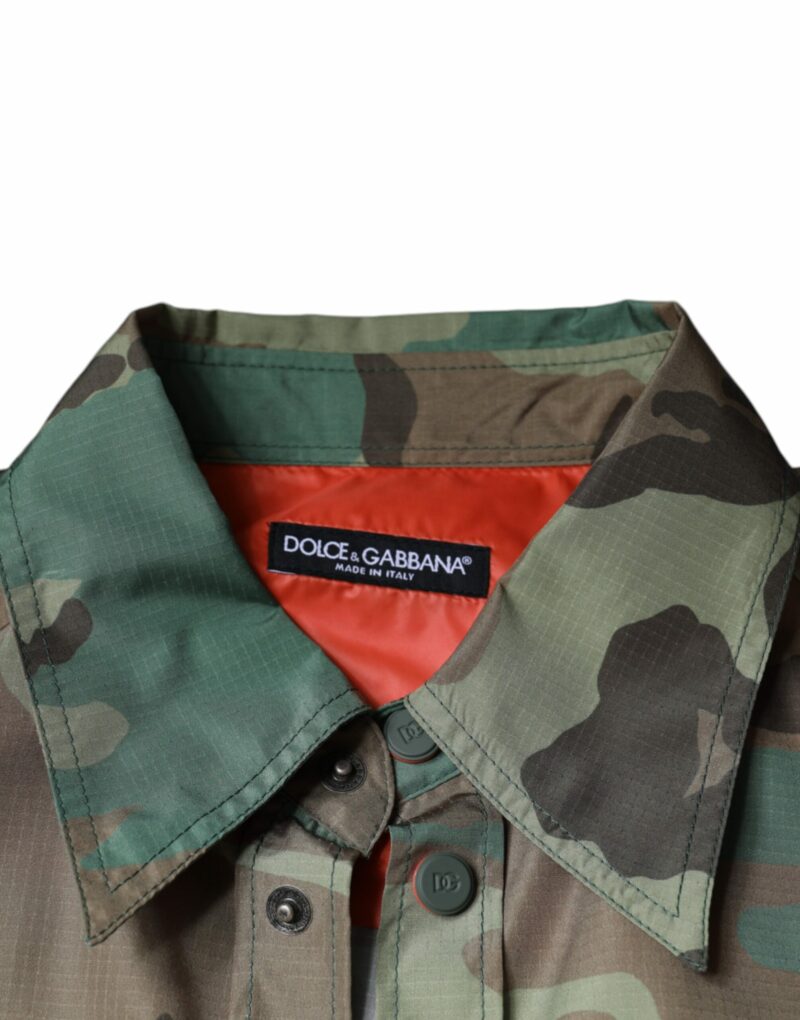 Dolce & Gabbana Multicolor Camouflage Button Down Shirt - Image 7