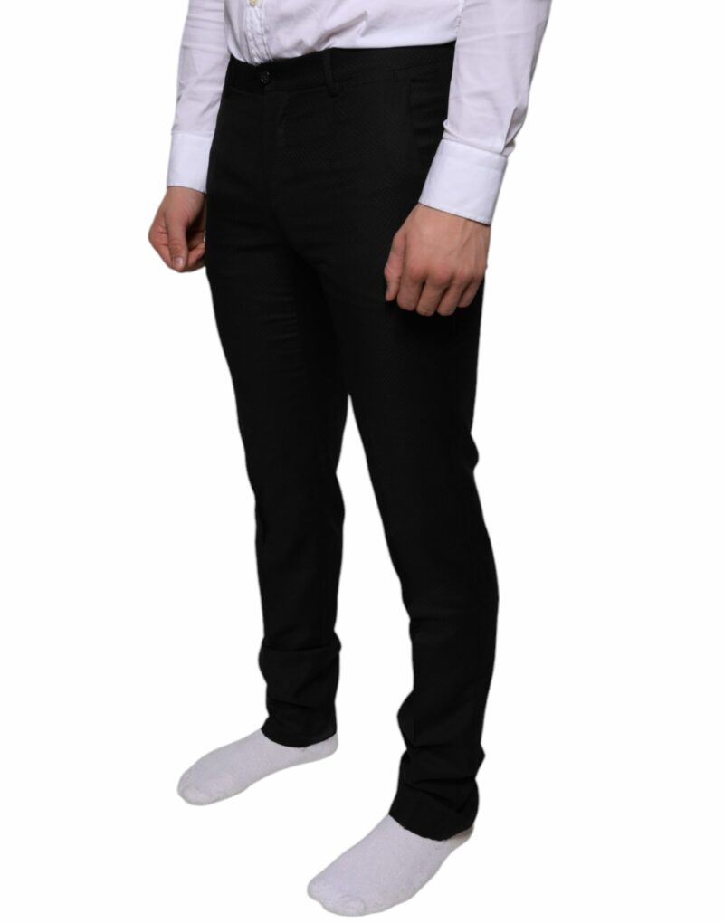 Dolce & Gabbana Black Wool Skinny Dress Formal Pants - Image 3