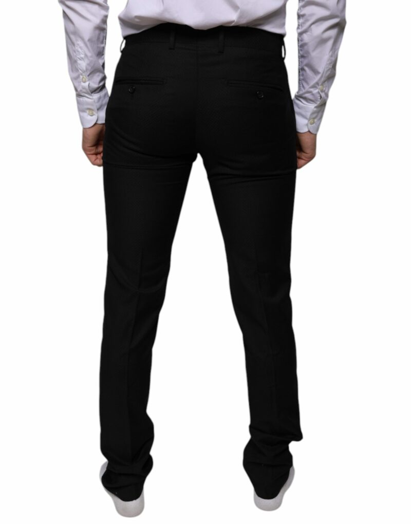 Dolce & Gabbana Black Wool Skinny Dress Formal Pants - Image 4