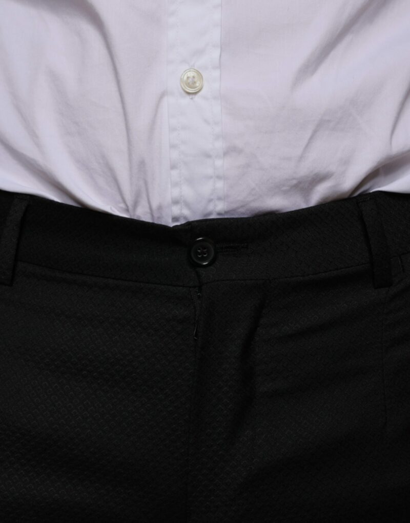 Dolce & Gabbana Black Wool Skinny Dress Formal Pants - Image 5