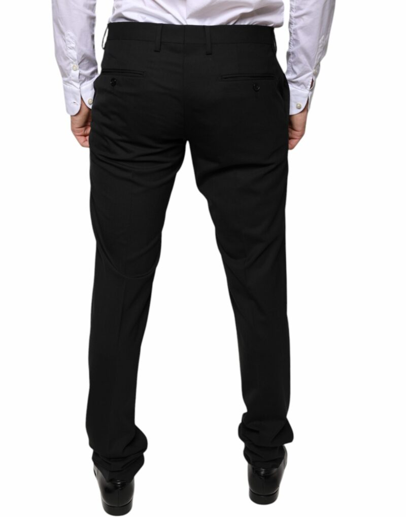 Dolce & Gabbana Black Wool Skinny Dress Formal Pants - Image 4