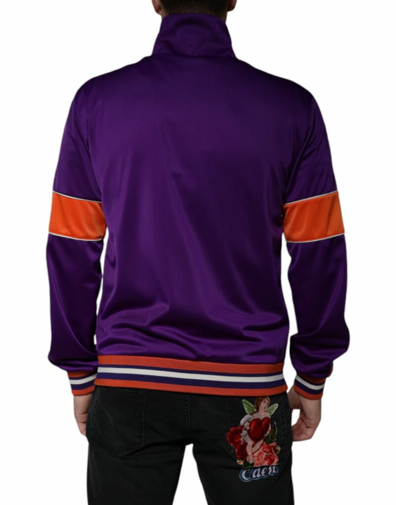 Dolce & Gabbana Purple Polyester Full Zip Long Sleeve Sweater - Image 4