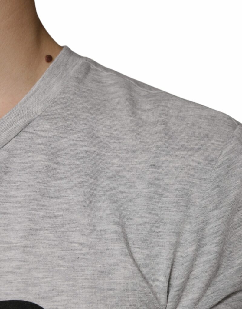 Dolce & Gabbana Gray Logo Print Crewneck Short Sleeve T-shirt - Image 6