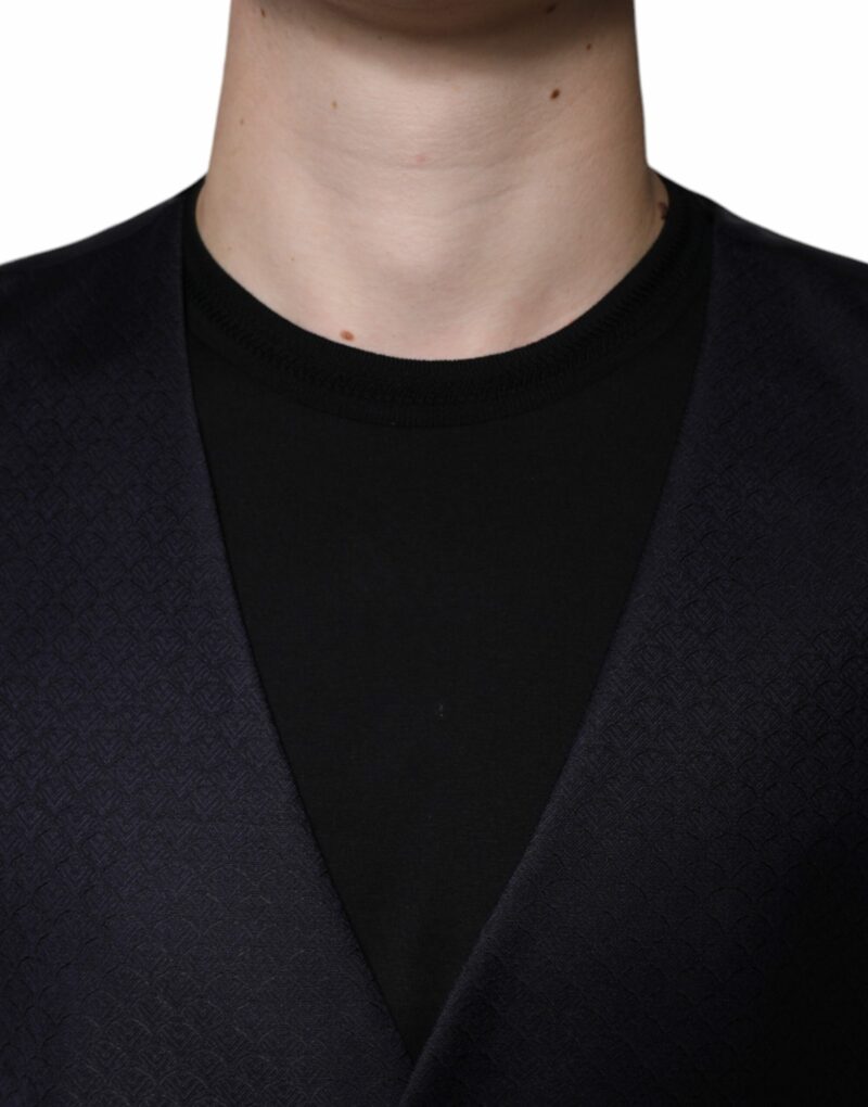 Dolce & Gabbana Black Wool Waistcoat Dress Formal Vest - Image 5