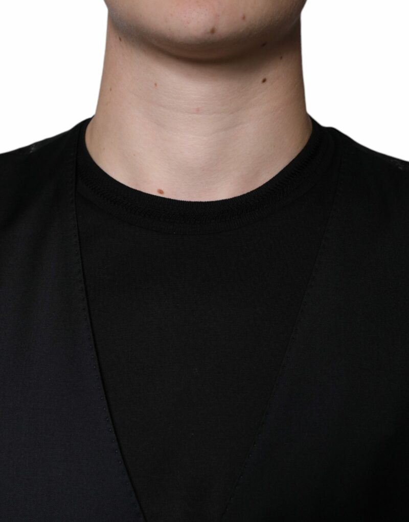 Dolce & Gabbana Black Wool Waistcoat Dress Formal Vest - Image 5