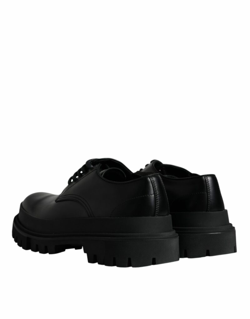 Dolce & Gabbana Black Leather Lace Up Trekking Dress Shoes - Image 5