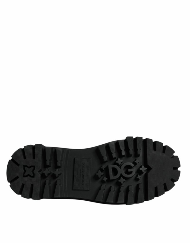 Dolce & Gabbana Black Leather Lace Up Trekking Dress Shoes - Image 8